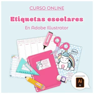 Etiquetas escolares en Illustrator